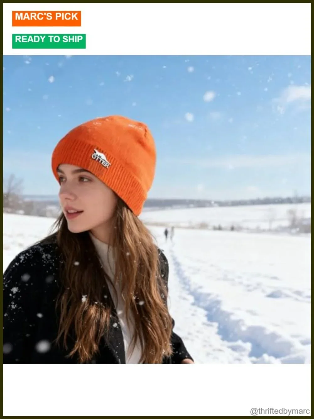100% Waterproof Windproof Beanie Hat - Fleece Lined Knit Skull Cap for Hiking